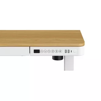 Delso WORKSTATION Elektrický výškově nastavitelný stůl dub/bílá