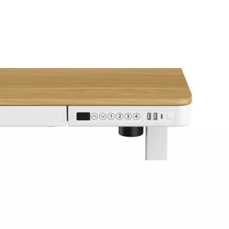 Delso WORKSTATION Elektrický výškově nastavitelný stůl dub/bílá Delso WORKSTATION Elektrický výškově nastavitelný stůl dub/bílá