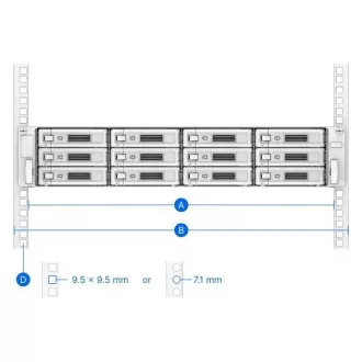 Synology RKS-02 sada posuvných ližin pro RackStation, FlashStation, SA, UC, HD, DP