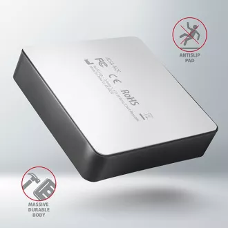 AXAGON ADSA-M2C, USB-C 3.2 Gen 2 - 2x M.2 NVMe SSD CLONE MASTER dokovací stanice