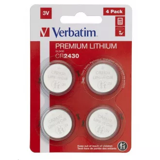 VERBATIM Lithium baterie CR2430 3V 4 Pack