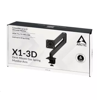 ARCTIC držák na monitor X1-3D, ocel, matná černá