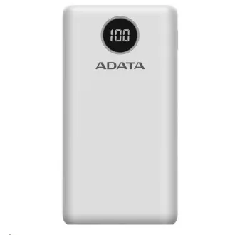 ADATA PowerBank P20000QCD - externí baterie pro mobil/tablet 20000mAh, 2, 1A, bílá (74Wh) ADATA PowerBank P20000QCD - externí baterie pro mobil/tablet 20000mAh, 2, 1A, bílá (74Wh)
