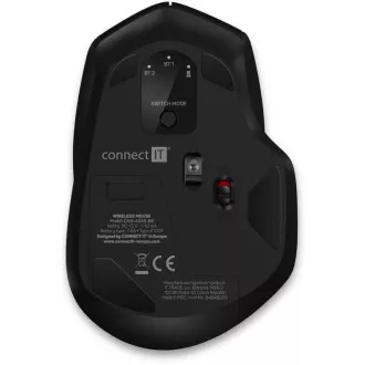 CONNECT IT Triple SmartSwitch bezdrátová myš, 2.4 GHz & BT, černá