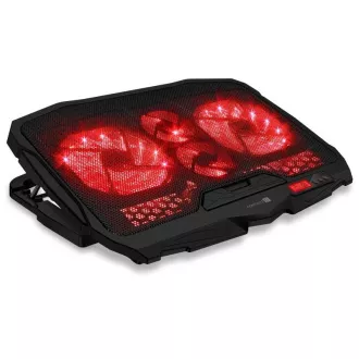 CONNECT IT FrostWind chladící podložka pod notebook s červeným podsvícením, černá