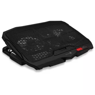 CONNECT IT FrostWind chladící podložka pod notebook s červeným podsvícením, černá
