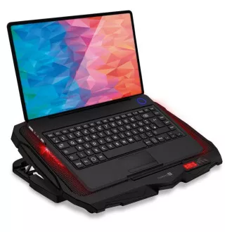 CONNECT IT FrostWind chladící podložka pod notebook s červeným podsvícením, černá