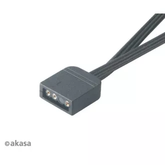 AKASA rozbočovač pro RGB LED 1x female/2x male, 2ks v balení, černá AKASA rozbočovač pro RGB LED 1x female/2x male, 2ks v balení, černá