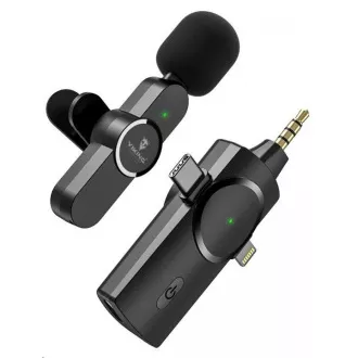 Viking bezdrátový mikrofon s klipem M360, konektor USB-C / Lightning / 3, 5 mm jack