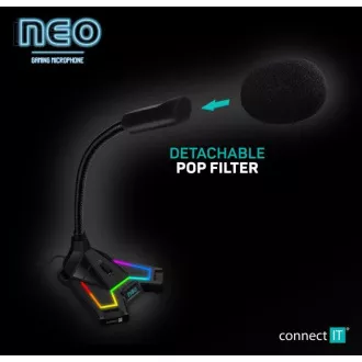 CONNECT IT NEO RGB ProMIC mikrofon, černá