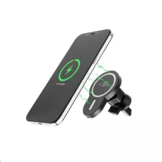 Fixed držák do auta MagClick s bezdrátovým nabíjením, 15W, USB-C, černá