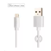 Fixed datový a nabíjecí kabel, USB-A -> Lightning (MFI), 20 W, délka 1 m, bílá