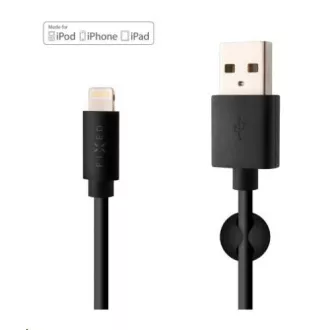 Fixed datový a nabíjecí kabel, USB-A -> Lightning (MFI), 20 W, délka 1 m, černá