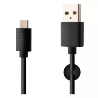 Fixed datový a nabíjecí kabel, USB-A -> USB-C, 20 W, délka 1 m, černá