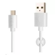 Fixed datový a nabíjecí kabel, USB-A -> USB-C, 20 W, délka 2 m, bílá