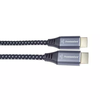 PREMIUMCORD Kabel HDMI 2.1 High Speed + Ethernet kabel 8K@60Hz, zlacené konektory, 2m
