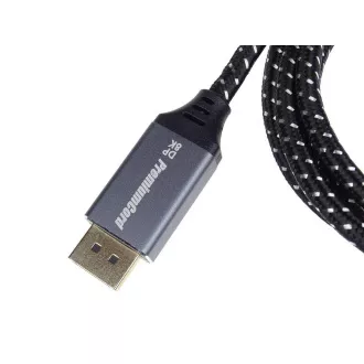 PREMIUMCORD Kabel DisplayPort 1.4 přípojný kabel, kovové a zlacené konektory, 1m