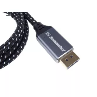 PREMIUMCORD Kabel DisplayPort 1.4 přípojný kabel, kovové a zlacené konektory, 1m