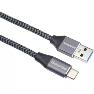 PREMIUMCORD Kabel USB-C na USB 3.0 A (USB 3.1 generation 1, 3A, 5Gbit/s) 0, 5m oplet