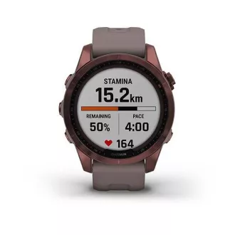 Garmin fenix 7s Sapphire Solar, Titan Dark Bronze/ Gray Silicone Band Garmin fenix 7s Sapphire Solar, Titan Dark Bronze/ Gray Silicone Band