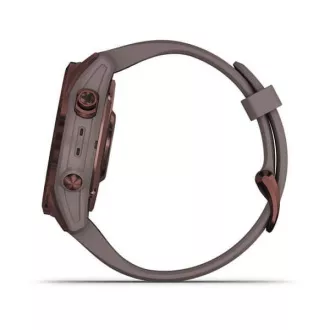 Garmin fenix 7s Sapphire Solar, Titan Dark Bronze/ Gray Silicone Band Garmin fenix 7s Sapphire Solar, Titan Dark Bronze/ Gray Silicone Band