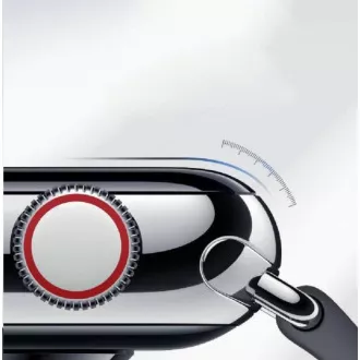 COTECi 4D sklo s celoplošným lepením s černým lemem pro Apple watch 41 mm