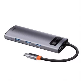 Baseus Metal Gleam Series 5v1 HUB Type-C (USB-C PD 100W, 3* USB 3.0, HDMI) šedá Baseus Metal Gleam Series 5v1 HUB Type-C (USB-C PD 100W, 3* USB 3.0, HDMI) šedá