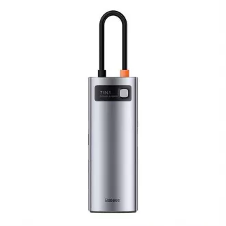 Baseus Metal Gleam Series 7v1 HUB Type-C (USB-C PD 100W, USB-C, 2* USB 3.0, HDMI, SD TF port) šedá Baseus Metal Gleam Series 7v1 HUB Type-C (USB-C PD 100W, USB-C, 2* USB 3.0, HDMI, SD TF port) šedá