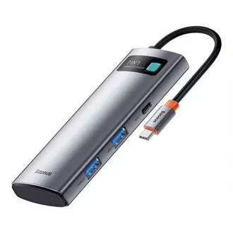 Baseus Metal Gleam Series 7v1 HUB Type-C (USB-C PD 100W, USB-C, 2* USB 3.0, HDMI, SD TF port) šedá Baseus Metal Gleam Series 7v1 HUB Type-C (USB-C PD 100W, USB-C, 2* USB 3.0, HDMI, SD TF port) šedá