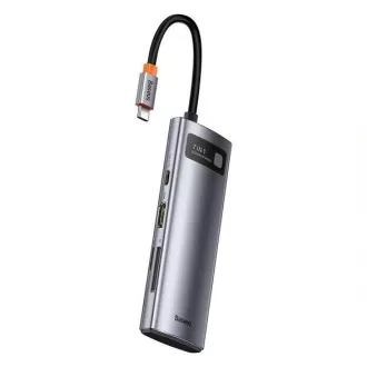Baseus Metal Gleam Series 7v1 HUB Type-C (USB-C PD 100W, USB-C, 2* USB 3.0, HDMI, SD TF port) šedá Baseus Metal Gleam Series 7v1 HUB Type-C (USB-C PD 100W, USB-C, 2* USB 3.0, HDMI, SD TF port) šedá