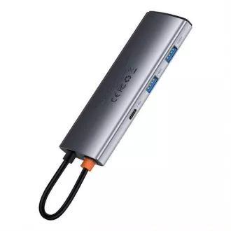 Baseus Metal Gleam Series 7v1 HUB Type-C (USB-C PD 100W, USB-C, 2* USB 3.0, HDMI, SD TF port) šedá Baseus Metal Gleam Series 7v1 HUB Type-C (USB-C PD 100W, USB-C, 2* USB 3.0, HDMI, SD TF port) šedá