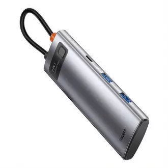 Baseus Metal Gleam Series 7v1 HUB Type-C (USB-C PD 100W, USB-C, 2* USB 3.0, HDMI, SD TF port) šedá Baseus Metal Gleam Series 7v1 HUB Type-C (USB-C PD 100W, USB-C, 2* USB 3.0, HDMI, SD TF port) šedá