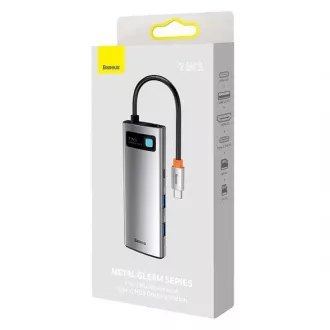 Baseus Metal Gleam Series 7v1 HUB Type-C (USB-C PD 100W, USB-C, 2* USB 3.0, HDMI, SD TF port) šedá Baseus Metal Gleam Series 7v1 HUB Type-C (USB-C PD 100W, USB-C, 2* USB 3.0, HDMI, SD TF port) šedá
