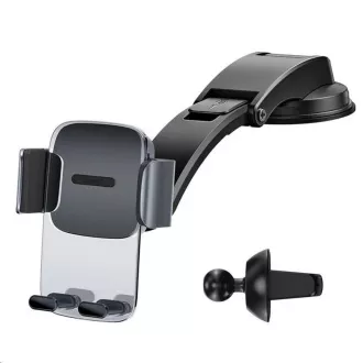 Baseus Easy Control Clamp držák do automobilu s ramenem SET černá Baseus Easy Control Clamp držák do automobilu s ramenem SET černá