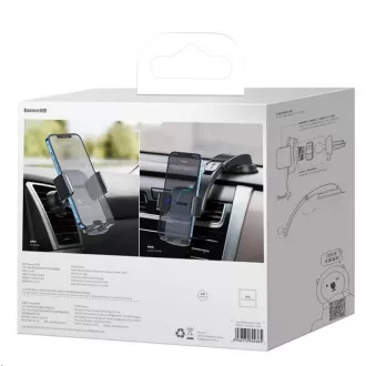 Baseus Easy Control Clamp držák do automobilu s ramenem SET černá Baseus Easy Control Clamp držák do automobilu s ramenem SET černá