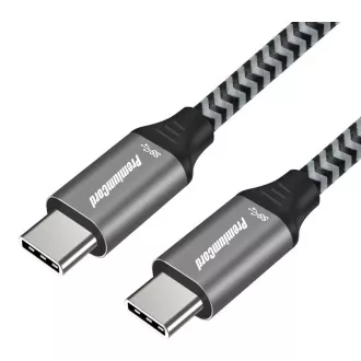 PREMIUMCORD Kabel USB 3.2 Gen 1 USB-C (M/M), bavlněný oplet, 0, 5m