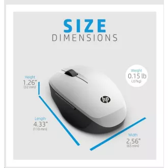 HP Dual Mode Silver Mouse 300 - bluetooth myš, připojení ke dvou PC zároveň HP Dual Mode Silver Mouse 300 - bluetooth myš, připojení ke dvou PC zároveň