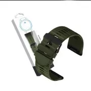 RhinoTech řemínek pro Garmin QuickFit silikonový outdoor 26mm tmavě zelený