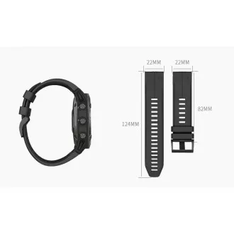 RhinoTech řemínek pro Garmin QuickFit sportovní silikonový 22mm šedý