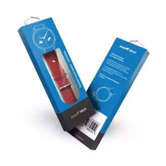 RhinoTech univerzální řemínek Genuine Leather Quick Release 18mm, červená RhinoTech univerzální řemínek Genuine Leather Quick Release 18mm, červená