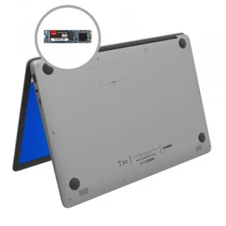 UMAX NTB VisionBook 14Wj - 14, 1" IPS FHD 1920x1080, Celeron N4500@1, 1 GHz, 4GB, 128GB, Intel UHD, W11P, Šedá