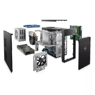 DELL PC Precision 3650/Xeon W-1370/16GB/512GB SSD + 1TB/Integrated/TPM/DVD RW/No Wifi/Kb/Mouse/460W/vPro/3Y ProSpt