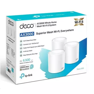 TP-Link Deco X50(3-pack) WiFi6 Mesh (AX3000, 2, 4GHz/5GHz, 3xGbELAN/WAN)