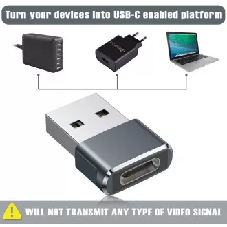 PremiumCord USB redukce USB C - USB2.0 A (F/M)