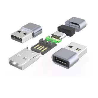 PremiumCord USB redukce USB C - USB2.0 A (F/M)