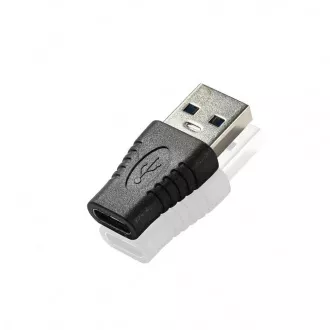 PremiumCord USB redukce USB 3.0 A - USB-C (M/F), černá