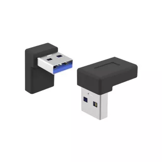 PremiumCord USB redukce USB-C - USB3.0 typ A (F/M), zahnutá 90°