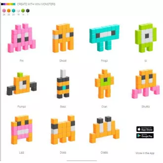 PIXIO Mini Monsters magnetická stavebnice