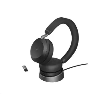 Jabra náhlavní souprava Evolve2 75 včetně stojánku, Link 380a MS, stereo, černá