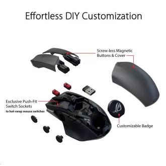 ASUS myš ROG CHAKRAM X, RGB, Bluetooth ASUS myš ROG CHAKRAM X, RGB, Bluetooth